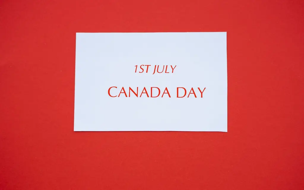 Canadian flags at a Canada Day celebration
