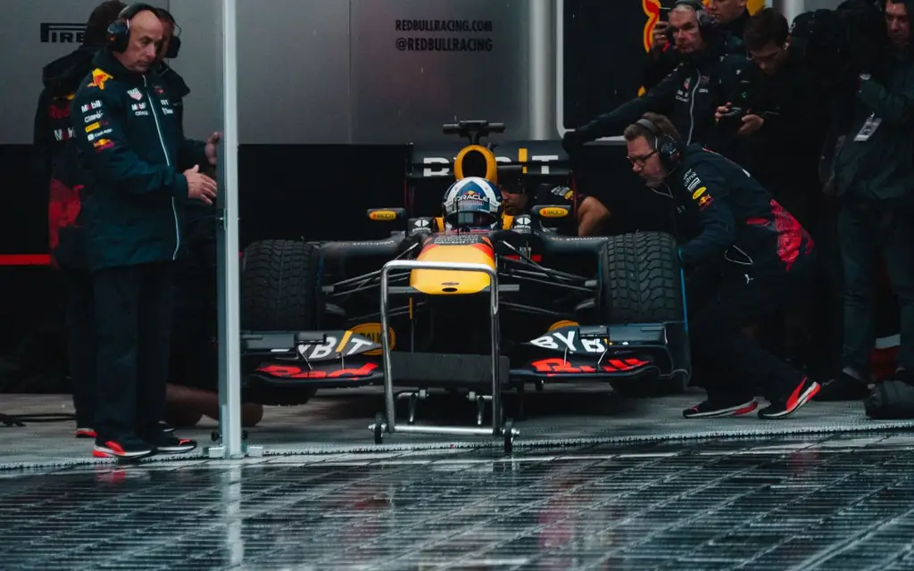 A Formula 1 car on track