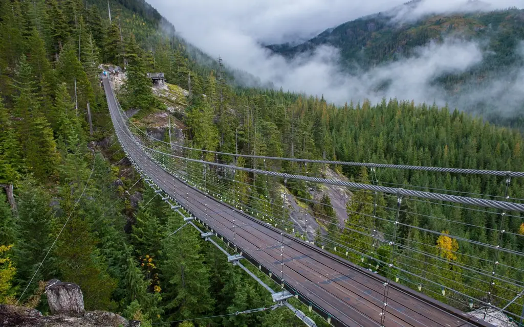 Capilano Suspension Bridge over the canyon