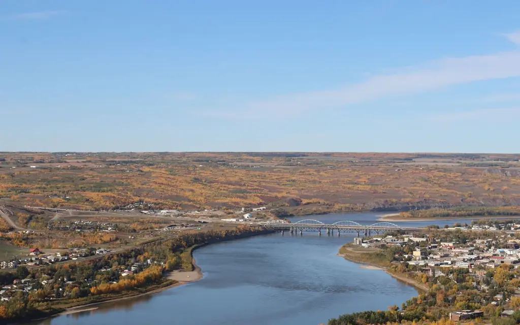 Edmonton's skyline over the river valley