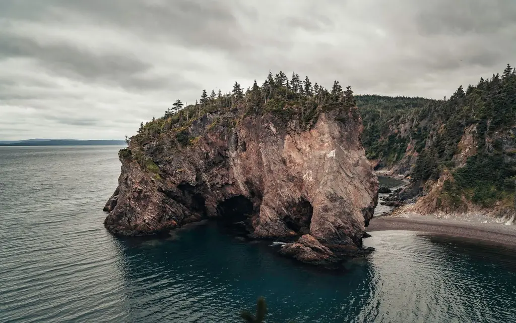 The flowerpot rocks at Hopewell Rocks on the Bay of Fundy