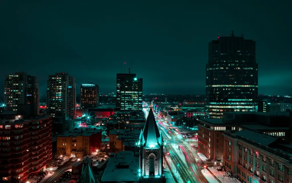 London, Ontario at night