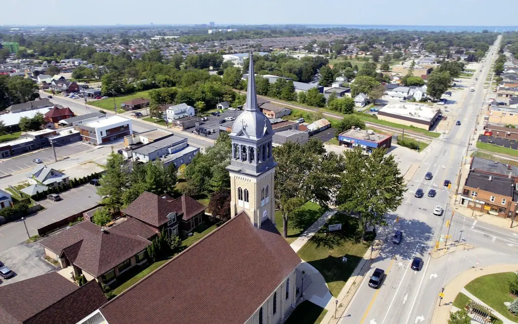 Aerial view of Windsor, Ontario