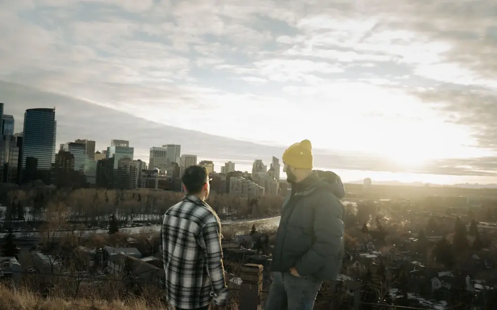 Calgary's skyline above the Bow River