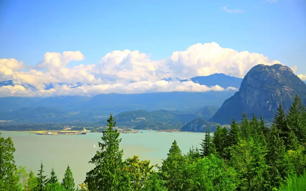 Howe Sound and the mountains above it