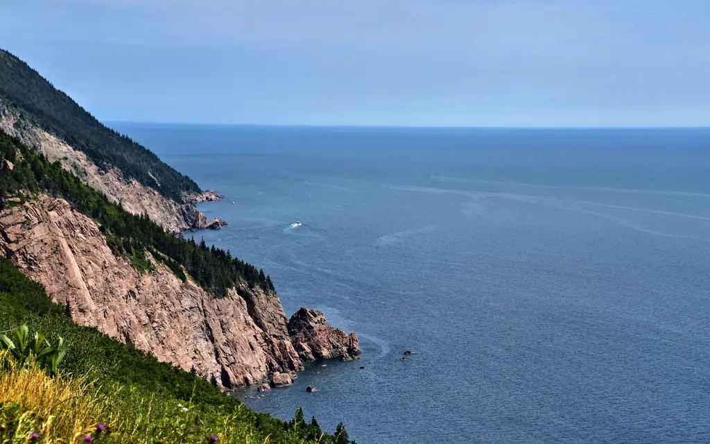 The rugged coastal cliffs of Cape Breton