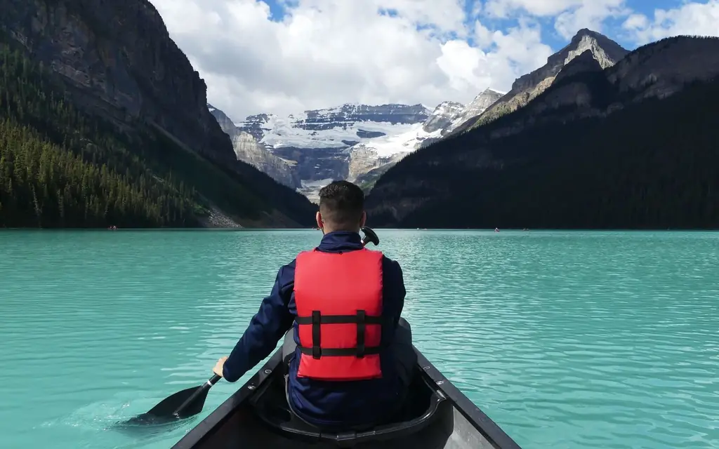 Canoeing on Lake Louise