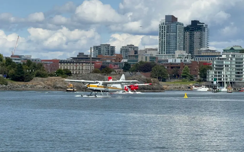 A floatplane in Victoria Harbour