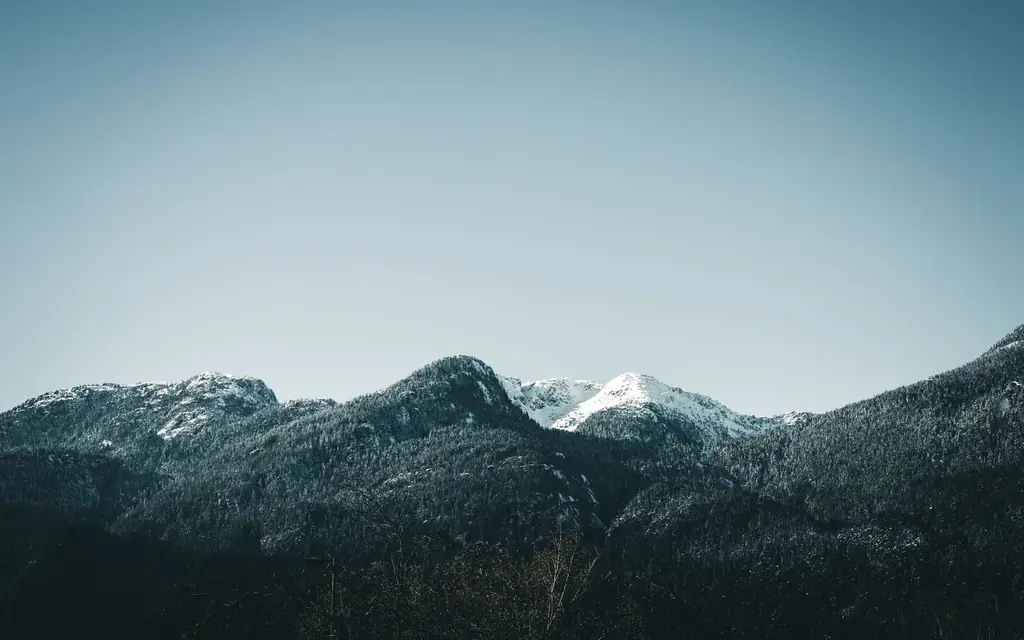 Mountains around Whistler in winter