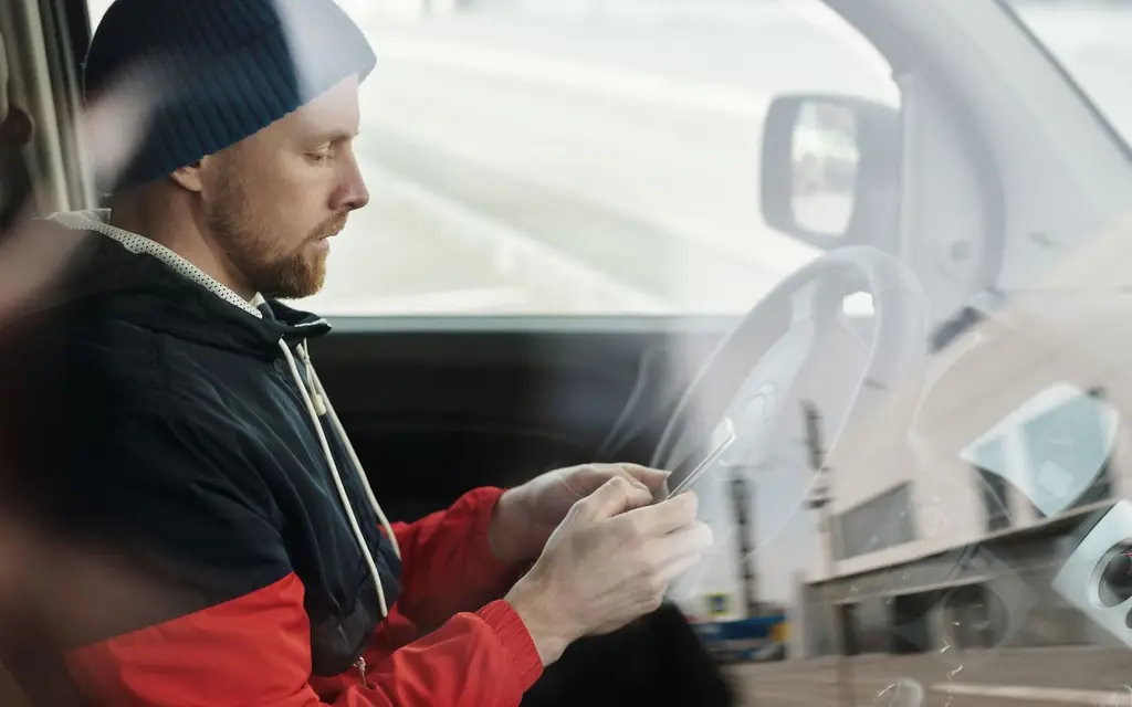 Booking a ride on a phone