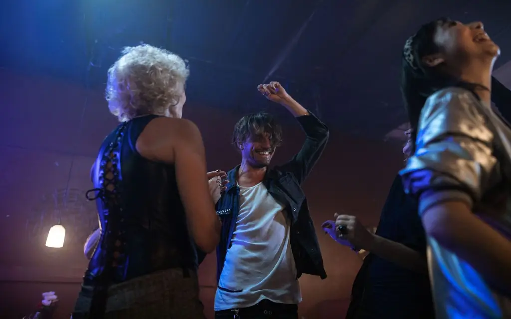 Friends dancing at a celebration